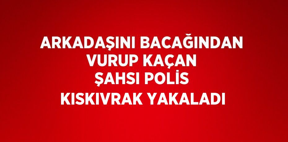 ARKADAŞINI BACAĞINDAN VURUP KAÇAN ŞAHSI POLİS KISKIVRAK YAKALADI