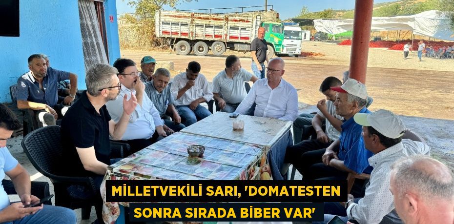 MİLLETVEKİLİ SARI, “DOMATESTEN SONRA SIRADA BİBER VAR”