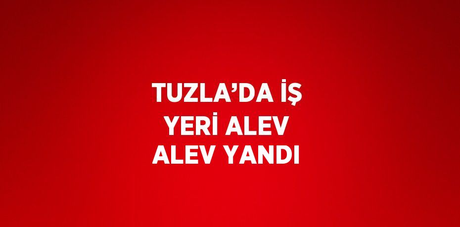 TUZLA’DA İŞ YERİ ALEV ALEV YANDI