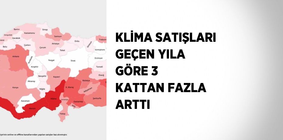 KLİMA SATIŞLARI GEÇEN YILA GÖRE 3 KATTAN FAZLA ARTTI