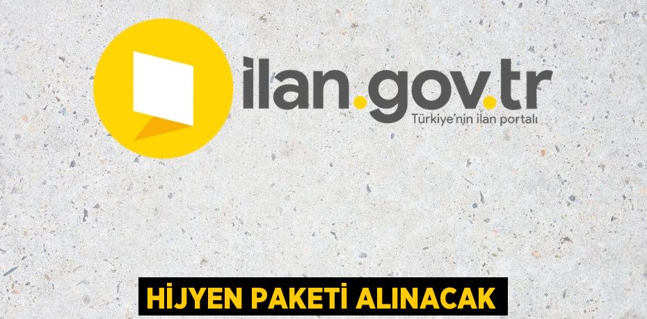 Hijyen paketi alınacak