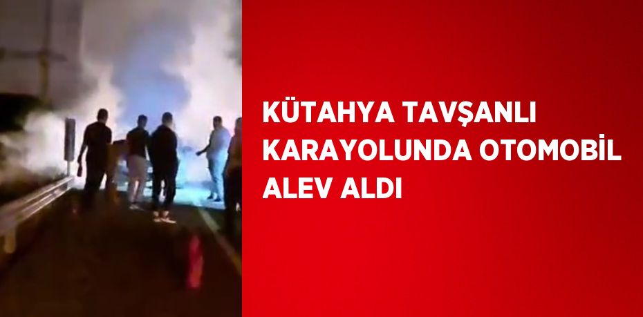 KÜTAHYA TAVŞANLI KARAYOLUNDA OTOMOBİL ALEV ALDI