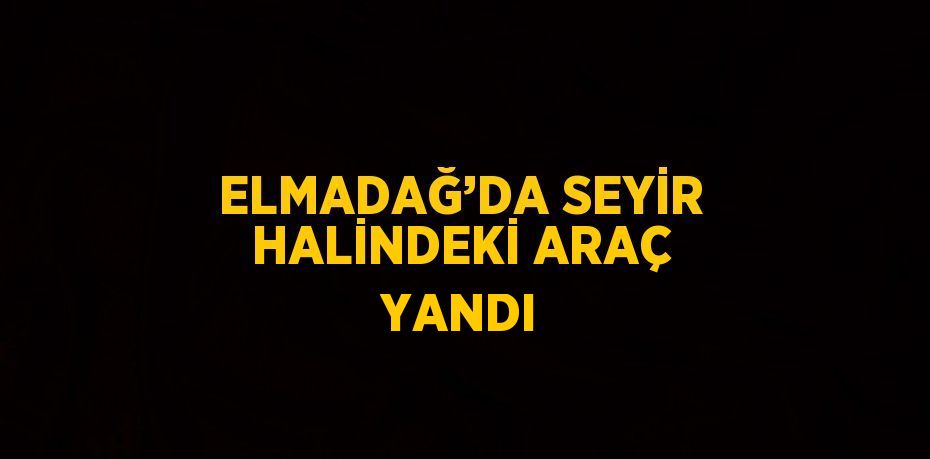 ELMADAĞ’DA SEYİR HALİNDEKİ ARAÇ YANDI