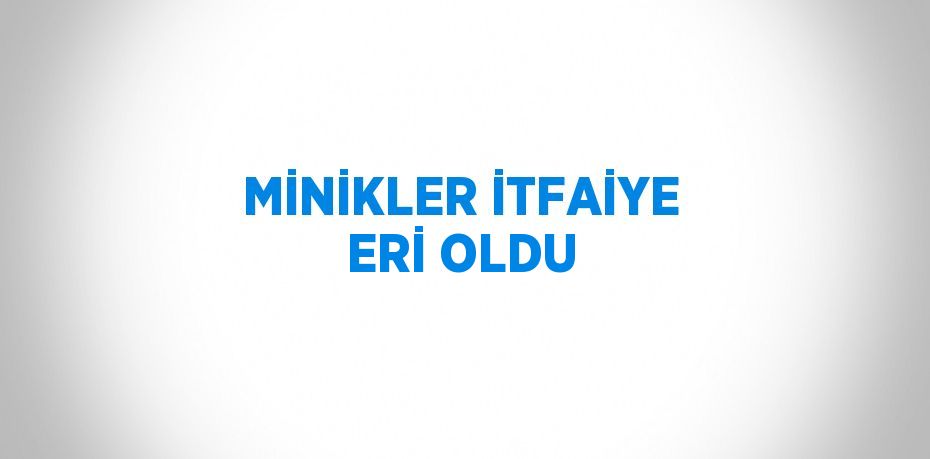 MİNİKLER İTFAİYE ERİ OLDU