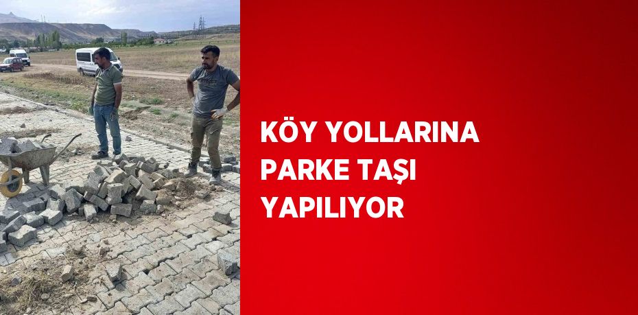 KÖY YOLLARINA PARKE TAŞI YAPILIYOR