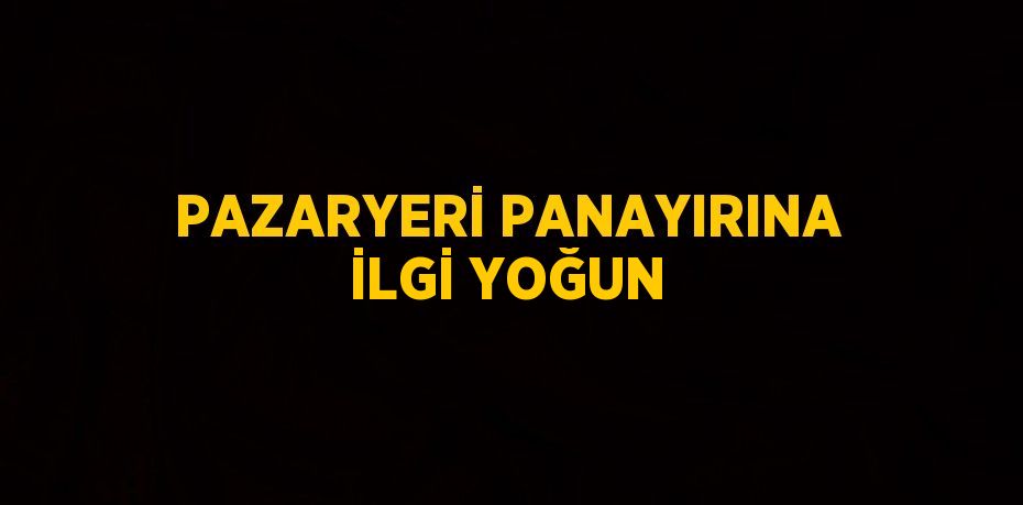 PAZARYERİ PANAYIRINA İLGİ YOĞUN