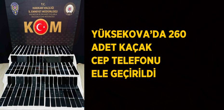 YÜKSEKOVA’DA 260 ADET KAÇAK CEP TELEFONU ELE GEÇİRİLDİ