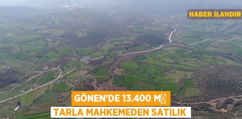 Gönen'de 13.400 m² tarla mahkemeden satılık