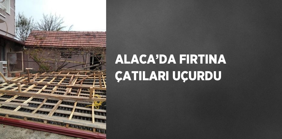 ALACA’DA FIRTINA ÇATILARI UÇURDU