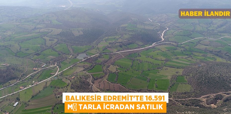 Balıkesir Edremit'te 16.591 m² tarla icradan satılık