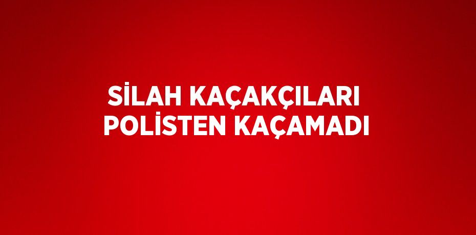 SİLAH KAÇAKÇILARI POLİSTEN KAÇAMADI