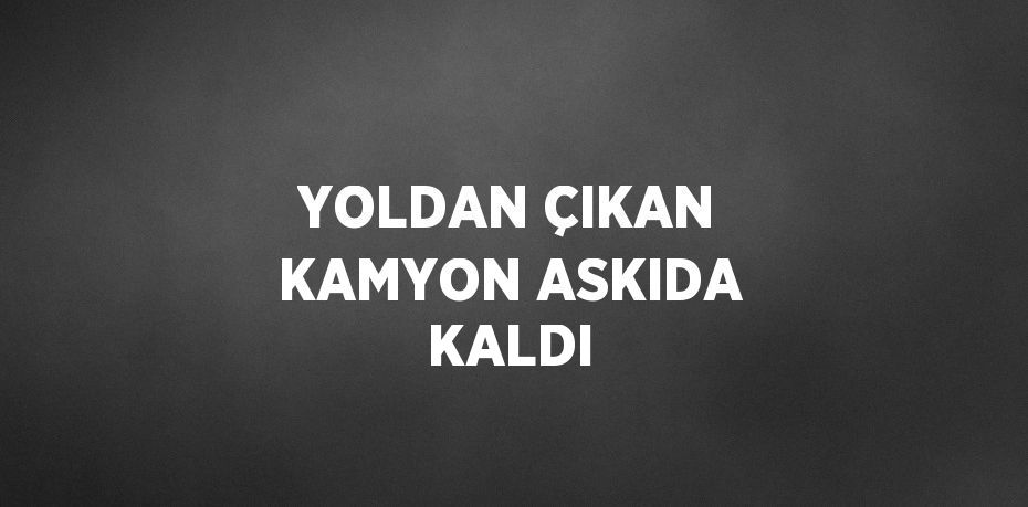 YOLDAN ÇIKAN KAMYON ASKIDA KALDI