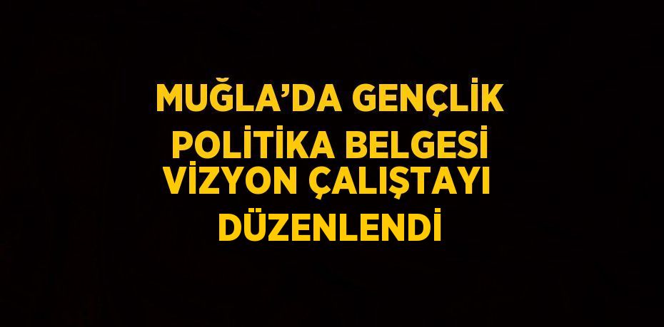 MUĞLA’DA GENÇLİK POLİTİKA BELGESİ VİZYON ÇALIŞTAYI DÜZENLENDİ