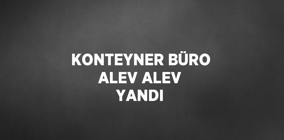 KONTEYNER BÜRO ALEV ALEV YANDI