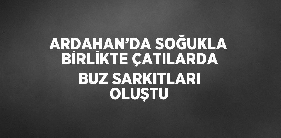 ARDAHAN’DA SOĞUKLA BİRLİKTE ÇATILARDA BUZ SARKITLARI OLUŞTU