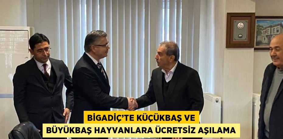 BİGADİÇ’TE KÜÇÜKBAŞ VE BÜYÜKBAŞ HAYVANLARA ÜCRETSİZ AŞILAMA