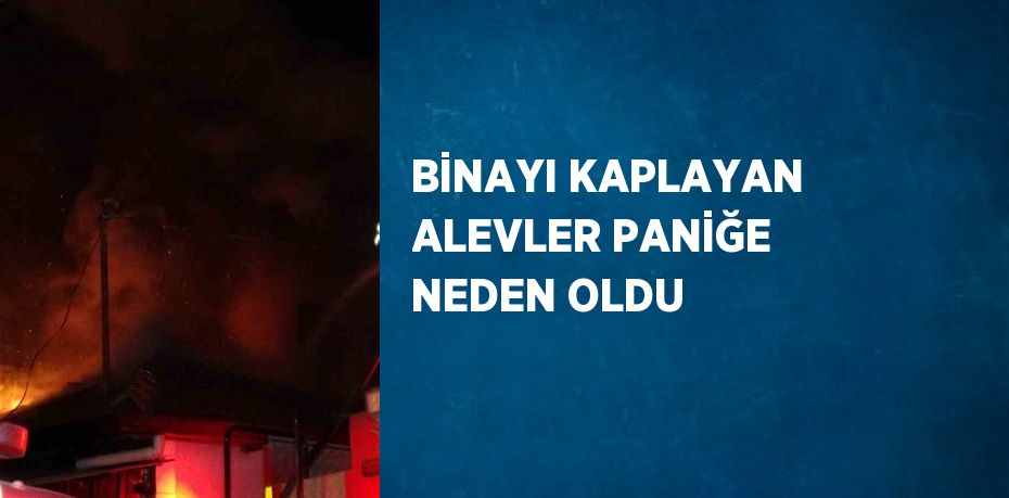 BİNAYI KAPLAYAN ALEVLER PANİĞE NEDEN OLDU