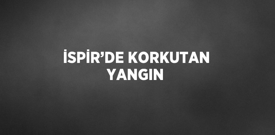 İSPİR’DE KORKUTAN YANGIN