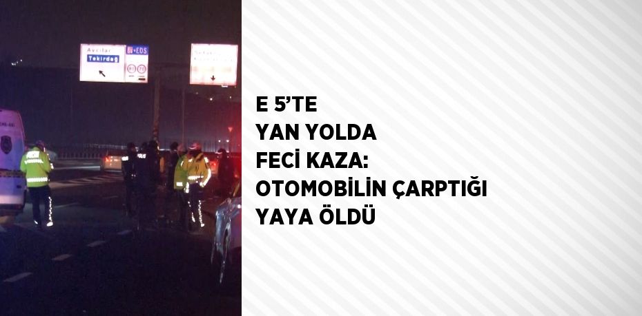 E 5’TE YAN YOLDA FECİ KAZA: OTOMOBİLİN ÇARPTIĞI YAYA ÖLDÜ