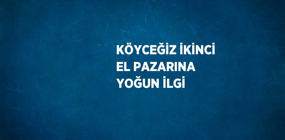 KÖYCEĞİZ İKİNCİ EL PAZARINA YOĞUN İLGİ