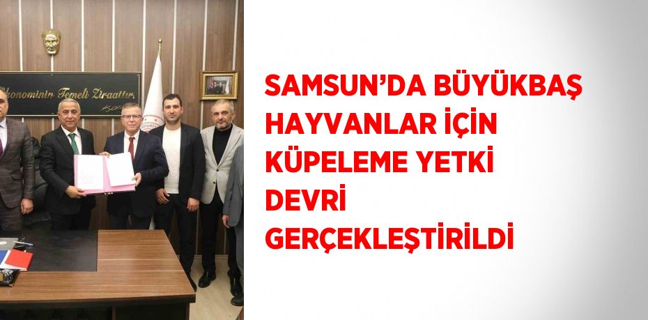 SAMSUN’DA BÜYÜKBAŞ HAYVANLAR İÇİN KÜPELEME YETKİ DEVRİ GERÇEKLEŞTİRİLDİ