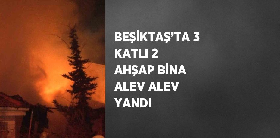 BEŞİKTAŞ’TA 3 KATLI 2 AHŞAP BİNA ALEV ALEV YANDI