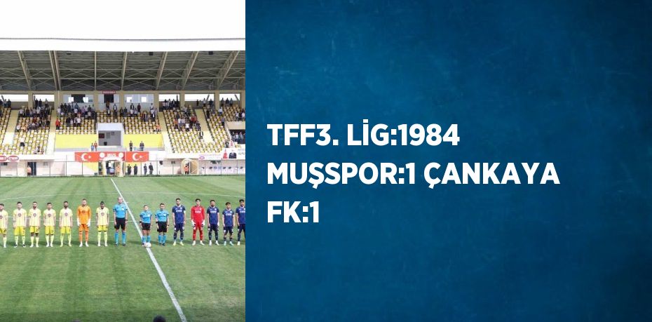 TFF3. LİG:1984 MUŞSPOR:1 ÇANKAYA FK:1