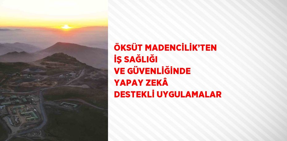 ÖKSÜT MADENCİLİK’TEN İŞ SAĞLIĞI VE GÜVENLİĞİNDE YAPAY ZEKÂ DESTEKLİ UYGULAMALAR