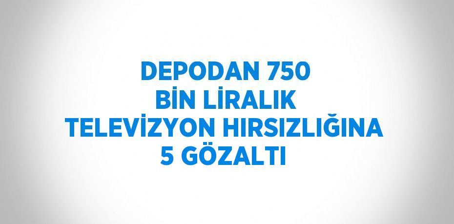 DEPODAN 750 BİN LİRALIK TELEVİZYON HIRSIZLIĞINA 5 GÖZALTI