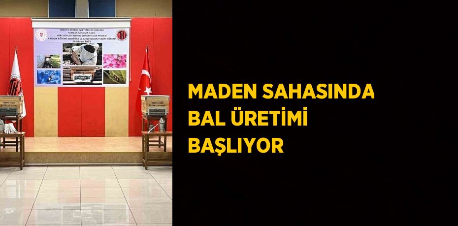MADEN SAHASINDA BAL ÜRETİMİ BAŞLIYOR