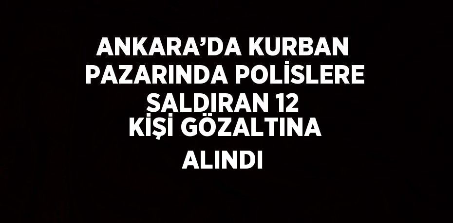 ANKARA’DA KURBAN PAZARINDA POLİSLERE SALDIRAN 12 KİŞİ GÖZALTINA ALINDI