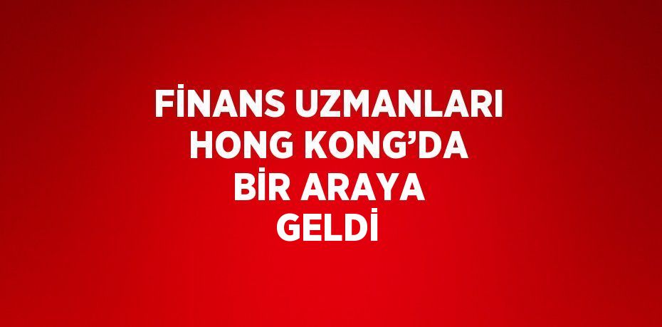 FİNANS UZMANLARI HONG KONG’DA BİR ARAYA GELDİ