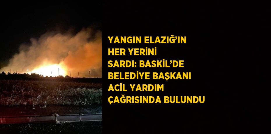 YANGIN ELAZIĞ’IN HER YERİNİ SARDI: BASKİL’DE BELEDİYE BAŞKANI ACİL YARDIM ÇAĞRISINDA BULUNDU