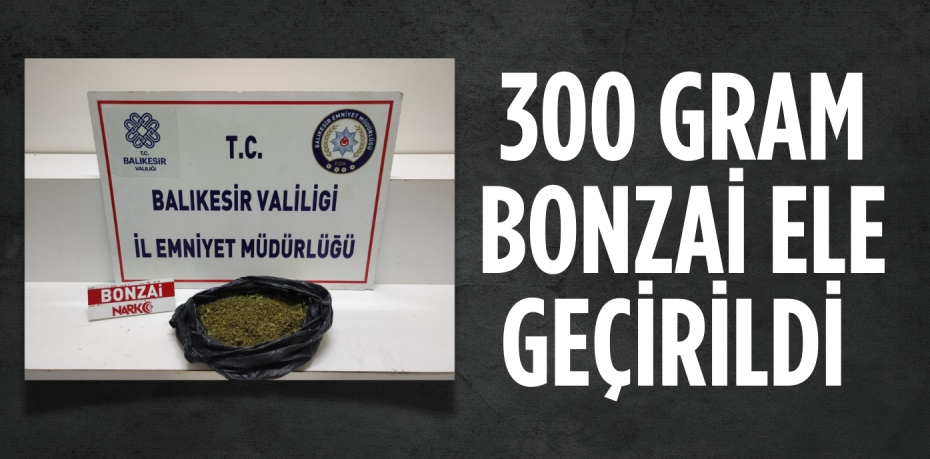 300 GRAM BONZAİ ELE GEÇİRİLDİ