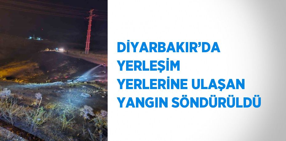 DİYARBAKIR’DA YERLEŞİM YERLERİNE ULAŞAN YANGIN SÖNDÜRÜLDÜ