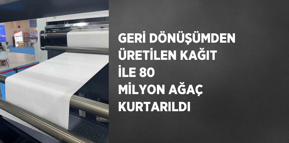 GERİ DÖNÜŞÜMDEN ÜRETİLEN KAĞIT İLE 80 MİLYON AĞAÇ KURTARILDI