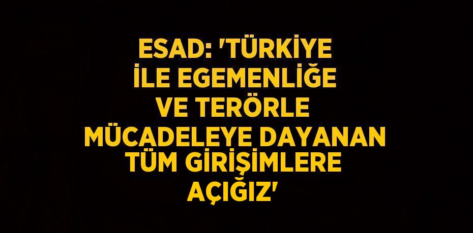 ESAD: 'TÜRKİYE İLE EGEMENLİĞE VE TERÖRLE MÜCADELEYE DAYANAN TÜM GİRİŞİMLERE AÇIĞIZ'