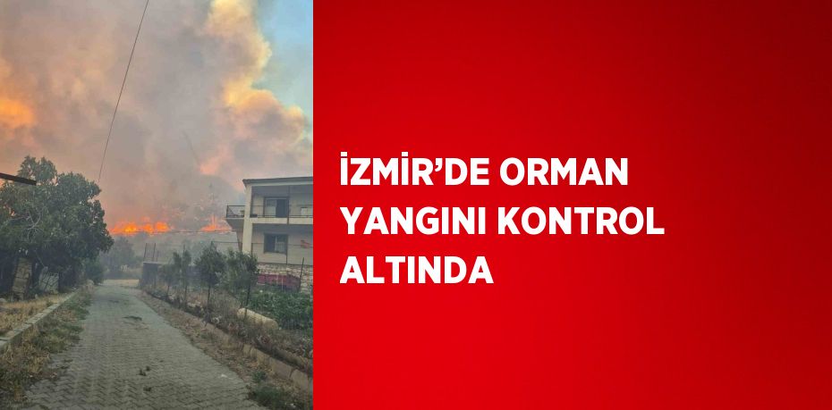 İZMİR’DE ORMAN YANGINI KONTROL ALTINDA