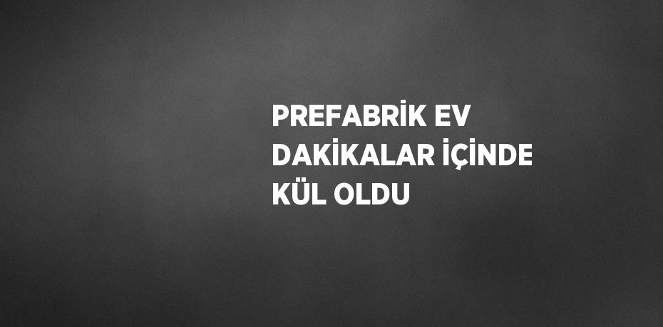 PREFABRİK EV DAKİKALAR İÇİNDE KÜL OLDU