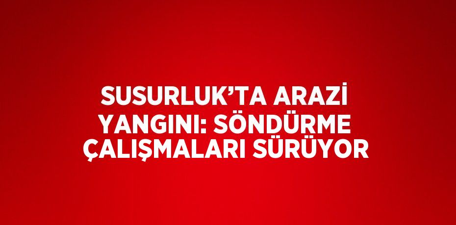SUSURLUK’TA ARAZİ YANGINI: SÖNDÜRME ÇALIŞMALARI SÜRÜYOR