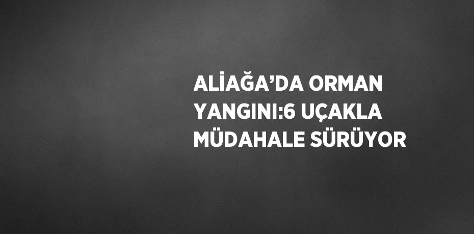 ALİAĞA’DA ORMAN YANGINI:6 UÇAKLA MÜDAHALE SÜRÜYOR