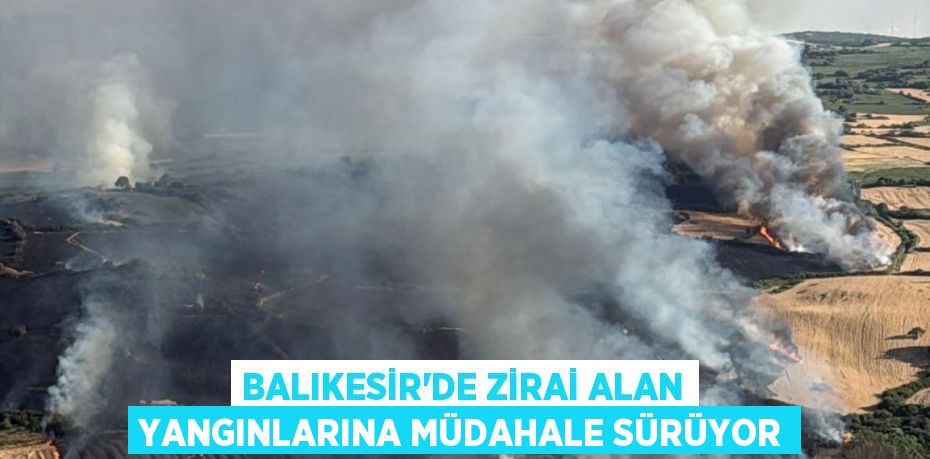 Balıkesir’de Zirai Alan Yangınlarına Müdahale Sürüyor