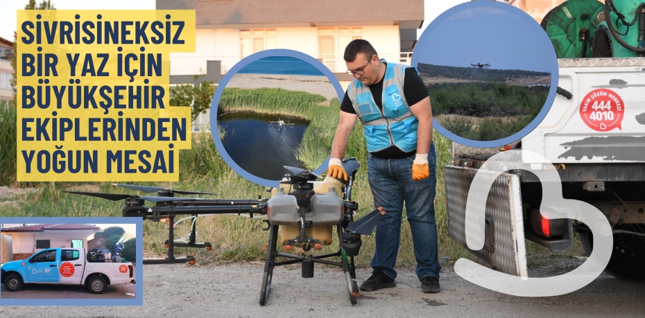 Sivrisineksiz bir yaz için Büyükşehir ekiplerinden yoğun mesai