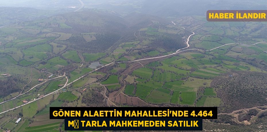 Gönen Alaettin Mahallesi'nde 4.464 m² tarla mahkemeden satılık