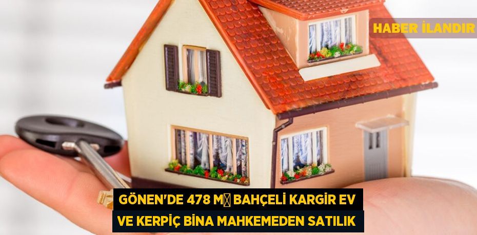 Gönen'de 478 m² bahçeli kargir ev ve kerpiç bina mahkemeden satılık