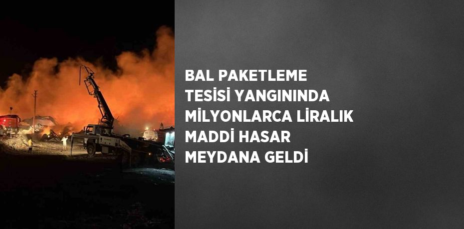 BAL PAKETLEME TESİSİ YANGININDA MİLYONLARCA LİRALIK MADDİ HASAR MEYDANA GELDİ