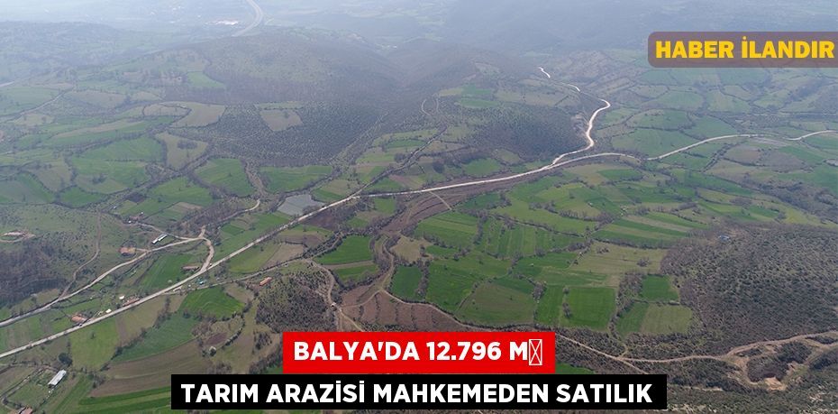 Balya'da 12.796 m² tarım arazisi mahkemeden satılık