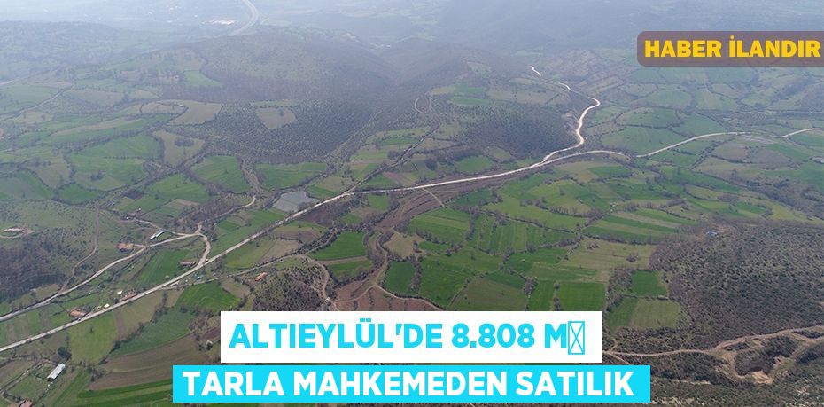 Altıeylül'de 8.808 m² tarla mahkemeden satılık