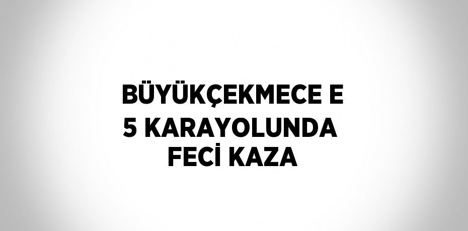 BÜYÜKÇEKMECE E 5 KARAYOLUNDA FECİ KAZA