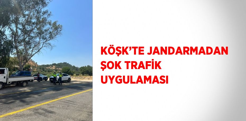 KÖŞK’TE JANDARMADAN ŞOK TRAFİK UYGULAMASI